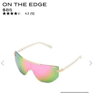 NWT Quay ON THE EDGE Sunglasses + Case